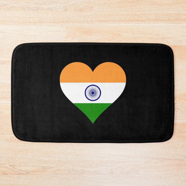 Item preview, India indian ensign flag heart designed and sold by GeogDesigns.