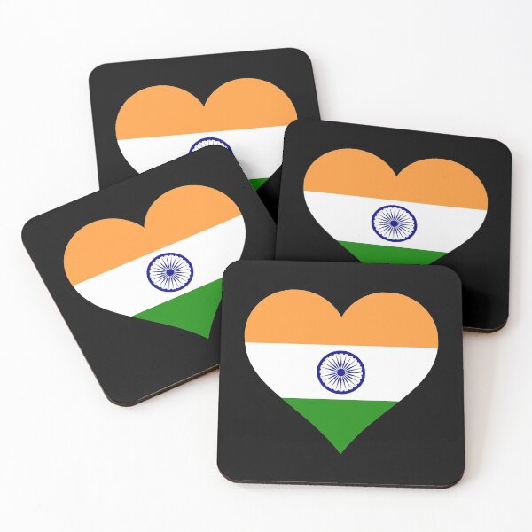 Item preview, India indian ensign flag heart designed and sold by GeogDesigns.