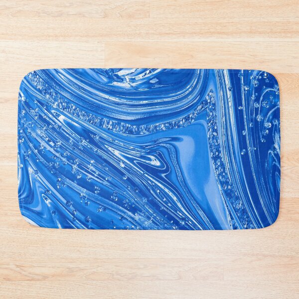 Item preview, Electric Blue Liquid Metal with Crystal Detail designed and sold by WisdomInspired.