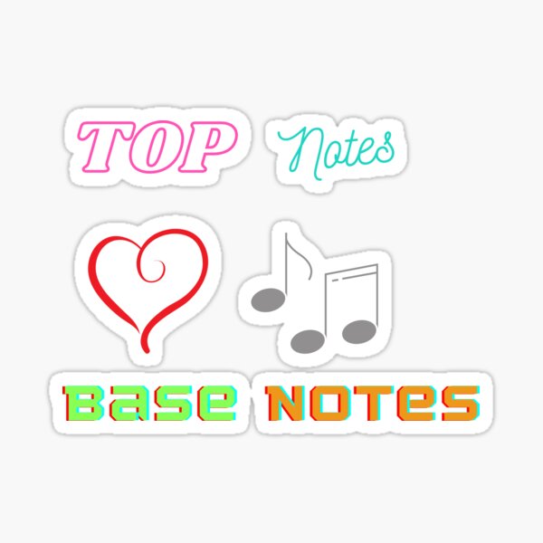 "Fragrance Top notes,Heart Notes,Base Notes" Sticker for Sale by