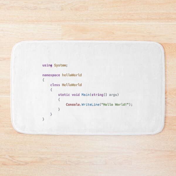 Item preview, Hello World C# designed and sold by BalfrogClothing.