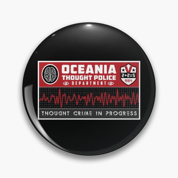 Item preview, Thought Crime In Progress Sign 1984 Dystopian 2+2=5 designed and sold by twHistory.