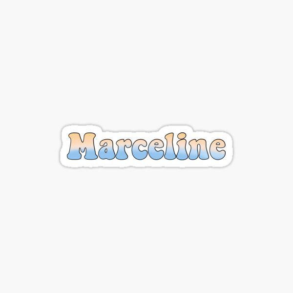 "Marceline name " Sticker for Sale by pinkyypop Redbubble