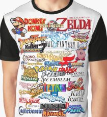 Retro Nintendo Titles Graphic T-Shirt