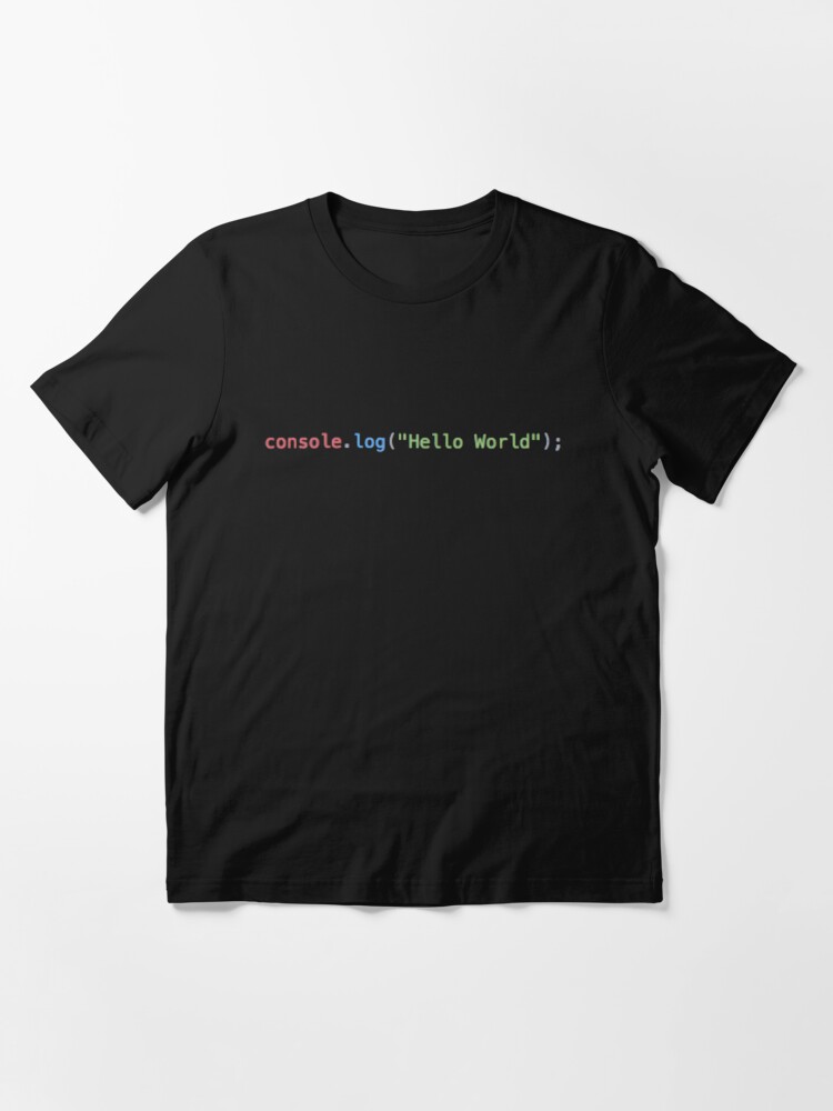 Hello World Javascript Essential T-Shirt for Sale by BalfrogClothing