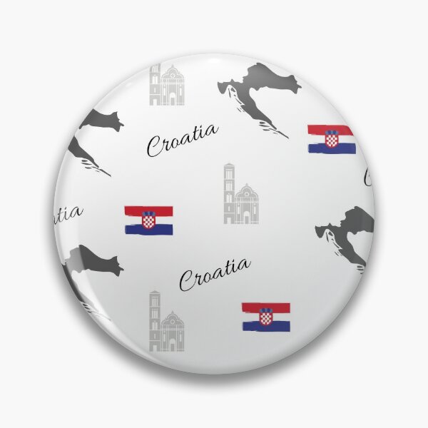 Item preview, Croatia Map Flag Montage designed and sold by Traveledesigns.