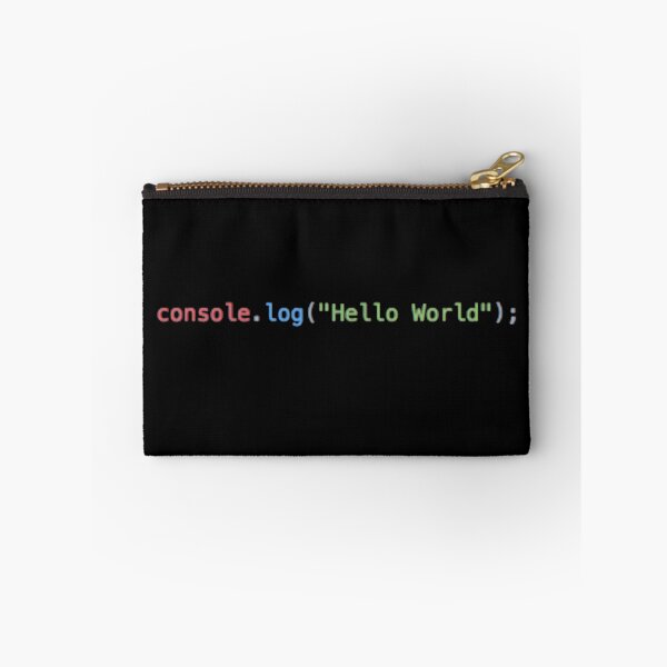 Aperçu de l'œuvre Bonjour le monde Javascript créée et vendue par BalfrogClothing.