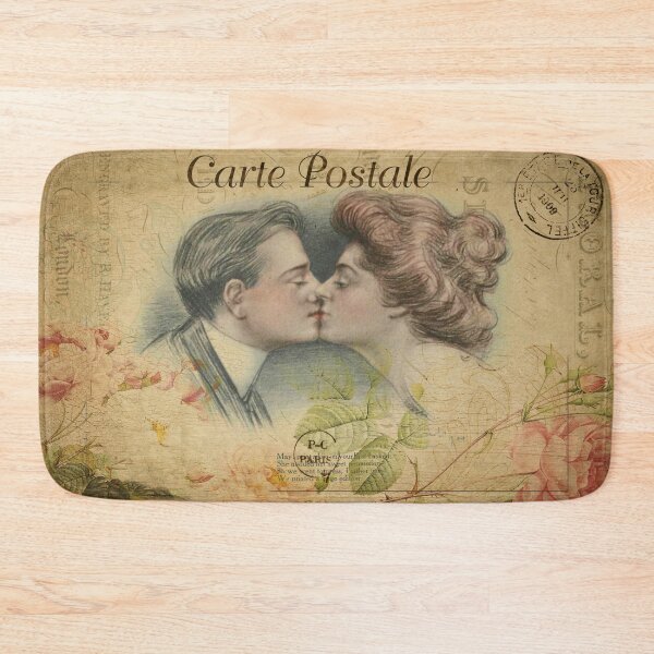Item preview, Valentine Love Vintage Postcard Carte Postale Floral Shabby Chic Seasons designed and sold by WizardsWorld.