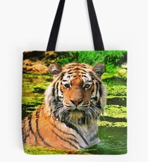 Bathing Tiger Tote Bag