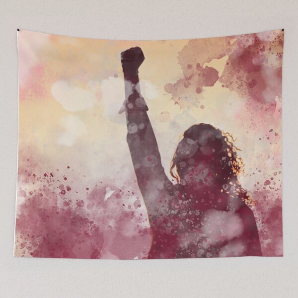 Item preview, Abstract Silhouette of Woman Holding Fist Up. Red and White designed and sold by Joe-s.