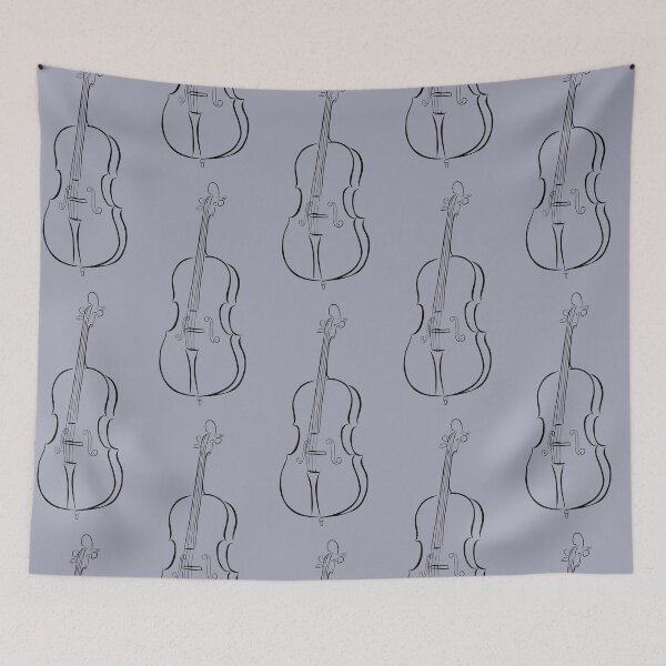 Aperçu de l'œuvre Instrument de musique Lineart pour violoncelle créée et vendue par EngineerGoC.