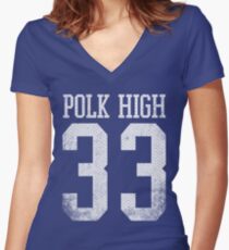Polk High #33 (AL BUNDY) Women's Fitted V-Neck T-Shirt
