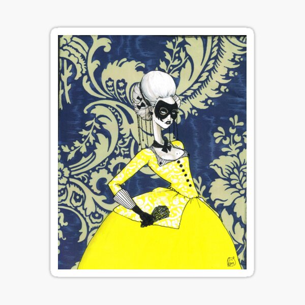 Damask in Blue Sticker