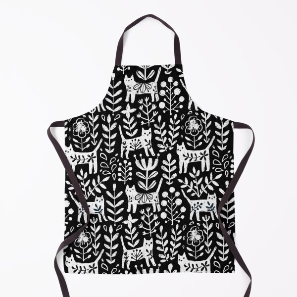Item preview, Black and white cute cats and summer flowers designed and sold by kostolom3000.