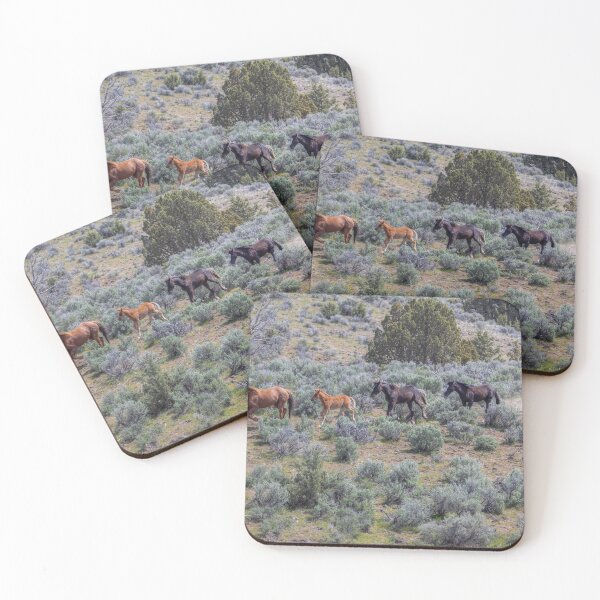 Item preview, Heading for the Water Hole - South Steens Mustangs 01007 designed and sold by Kristina Rinell.