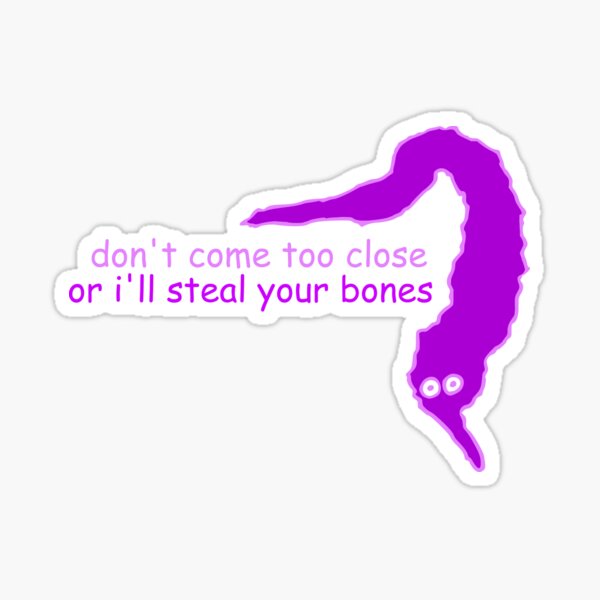 Social Distance Worm Sticker