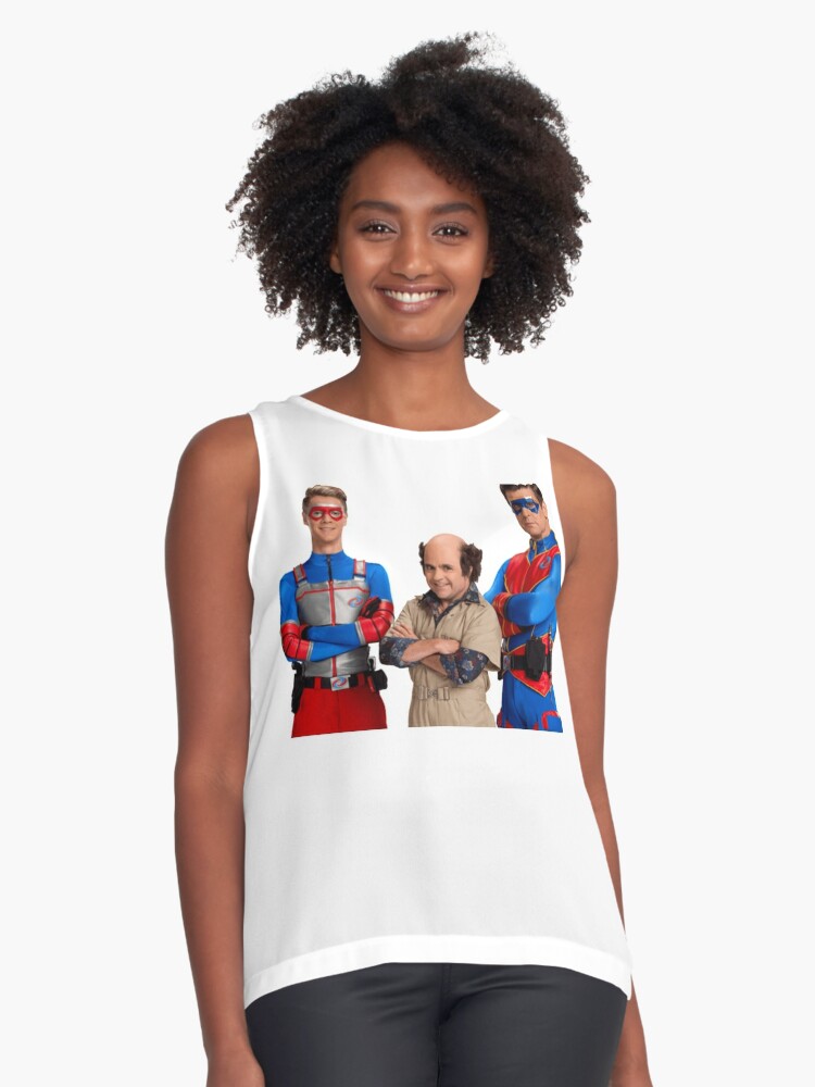 Blusa sin mangas «Kid Danger, Capitán Man y Schwoz» de Laibashaikh |  Redbubble