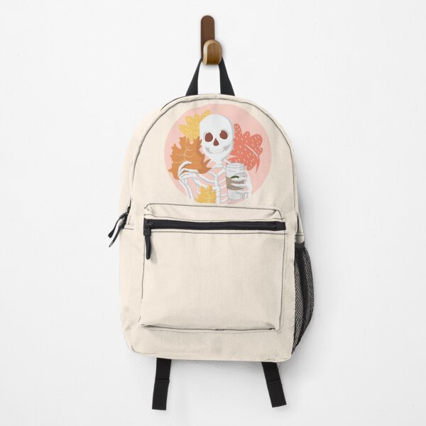 Item preview, Skeleton Excited for Fall with Pumpkin Spice Late designed and sold by Lucy Ortiz Studio.