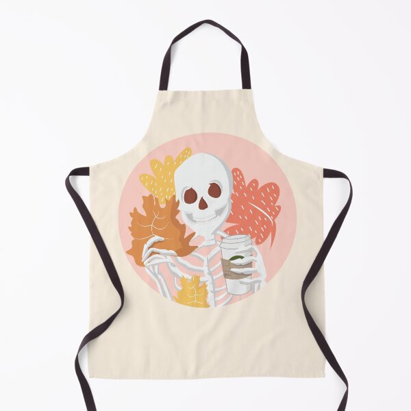 Item preview, Skeleton Excited for Fall with Pumpkin Spice Late designed and sold by Lucy Ortiz Studio.