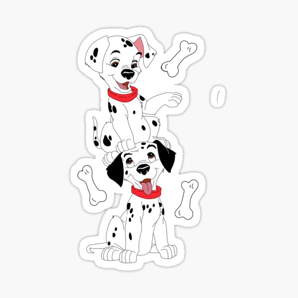 Playful Dalmatians Sticker