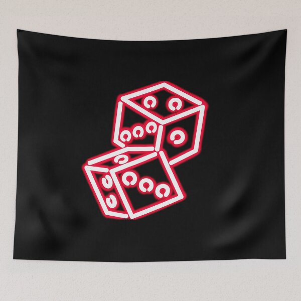 Item preview, Neon red dice lights doodle designed and sold by sraj3817.