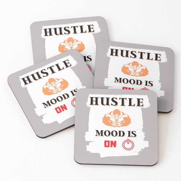 Item preview, HUSTLE MOOD ON - motivational and inspirational words designed and sold by ellis-vinyasa.
