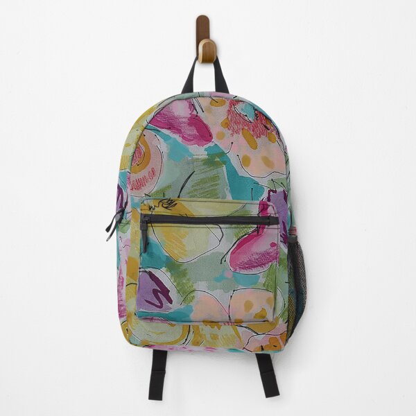 Item preview, Pastel Floral in Pinks, Coral, Yellow, Turquoise, and Green designed and sold by Leslie Rogers Todder.
