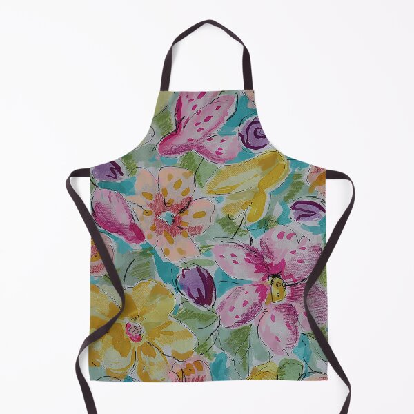 Item preview, Pastel Floral in Pinks, Coral, Yellow, Turquoise, and Green designed and sold by Leslie Rogers Todder.