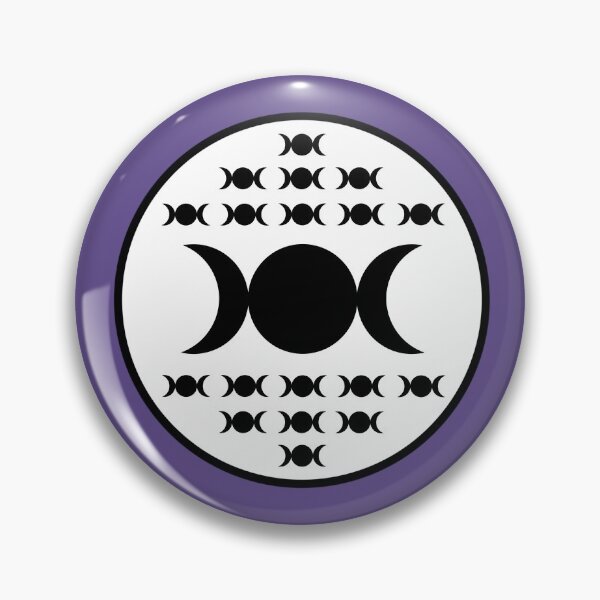 Item preview, Full Moon Triple Goddess - Black on White on Ultra Violet designed and sold by MagicalCreative.