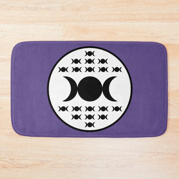 Item preview, Full Moon Triple Goddess - Black on White on Ultra Violet designed and sold by MagicalCreative.