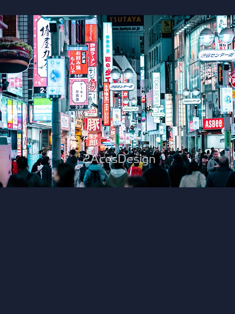 Neonlichter In Der Strasse Von Tokio Japan Futuristische Vaporvawe Cyberpunk Leuchtende Lichter Von Shibuya Willkommen In Der Zukunft Kinder T Shirt Von 2acesdesign Redbubble