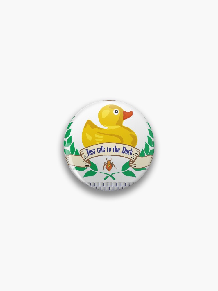 Thumbnail 1 of 3, Pin, Rubber Duck Coding Academy Funny Coding & Computer Science Gift designed and sold by DSeller.