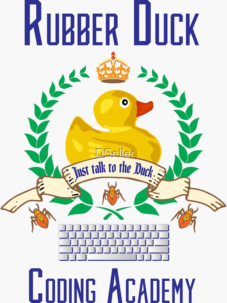 "Rubber Duck Coding Academy Funny Coding & Computer Science Gift" Sticker for Sale by DSeller