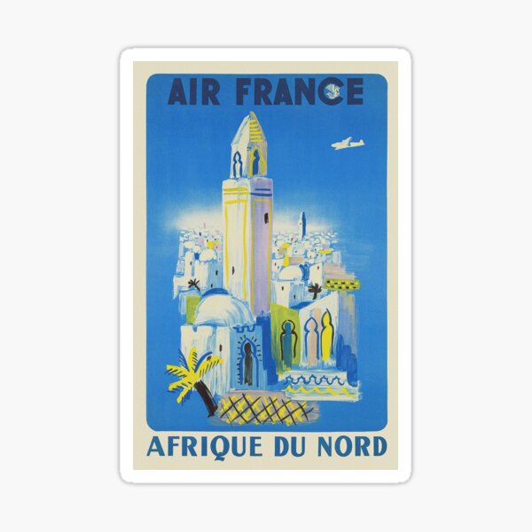Aperçu de l'œuvre North Africa Vintage Travel Poster créée et vendue par vintagevivian.