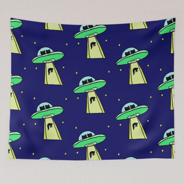 Item preview, cat alien abduction designed and sold by alisadesigns.
