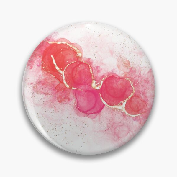 Item preview, Alcohol Ink and Gold Foil- Pink on White designed and sold by KathrynEades.