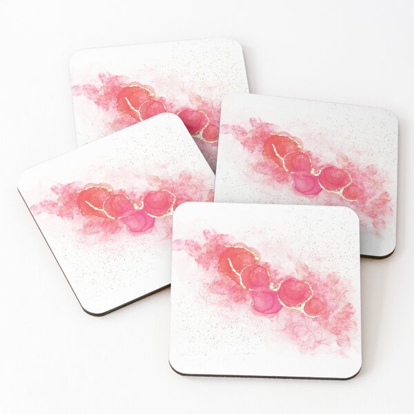 Item preview, Alcohol Ink and Gold Foil- Pink on White designed and sold by KathrynEades.