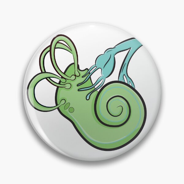 Item preview, Cochlea illustration Green & Blue  designed and sold by StacyAnnDesigns.