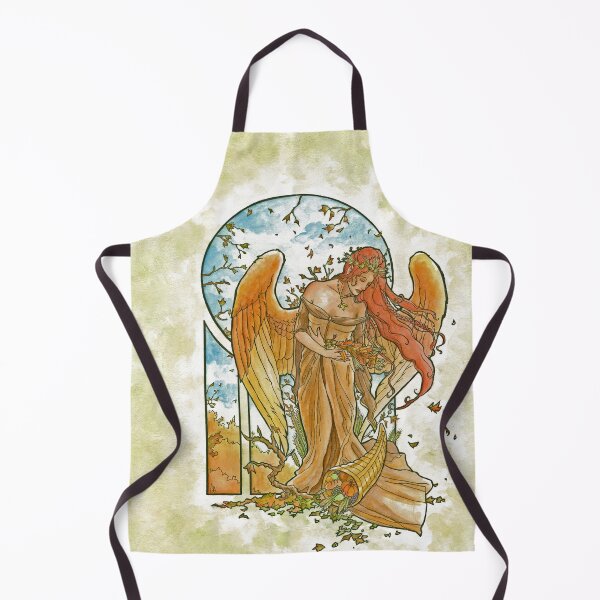 Item preview, Angel of Autumn Mucha Inspired Art Nouveau Angels of the Seasons Series designed and sold by angelasasser.