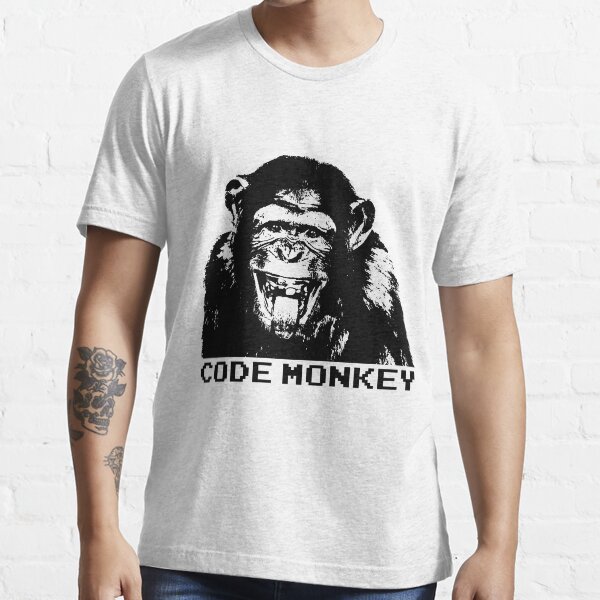 "Code Monkey" T-shirt for Sale by eZonkey | Redbubble | monkey t-shirts ...