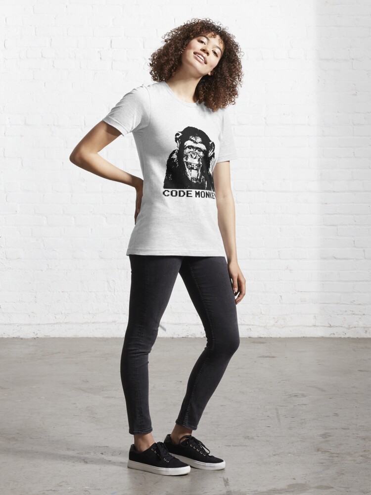 Alternate view of Code Monkey Essential T-Shirt