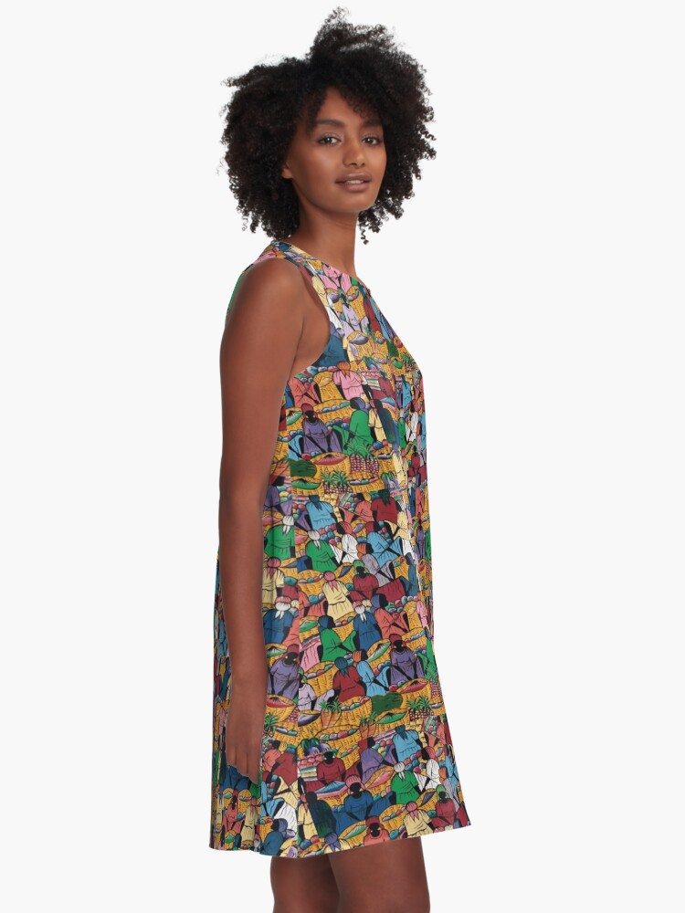 Haitian Merchants Art - Penti Machan Kap Vann Nan Mache A-Line Dress for  Sale by makeitadmirable