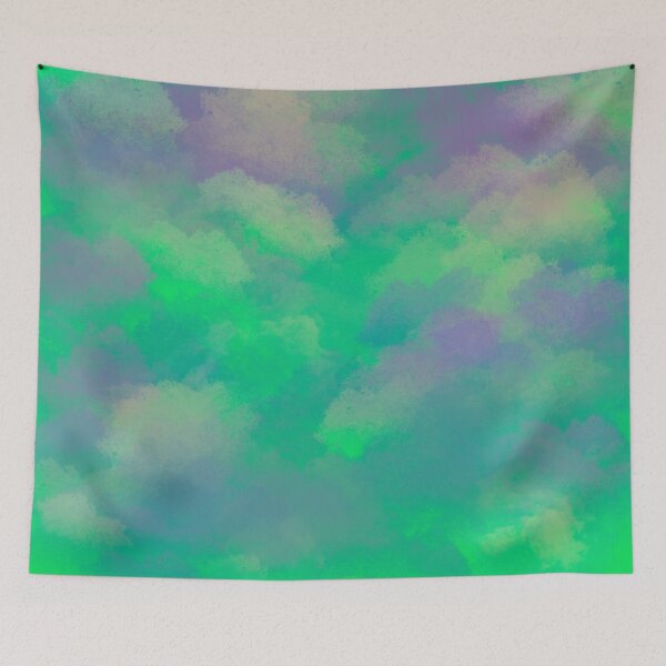Item preview, Green Cotton Candy Digital Artwork Pattern designed and sold by AMSonArt.