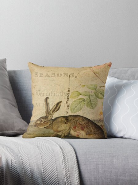 Item preview, The Hare Vintage Postcard Carte Postale Floral Shabby Chic Seasons designed and sold by WizardsWorld.