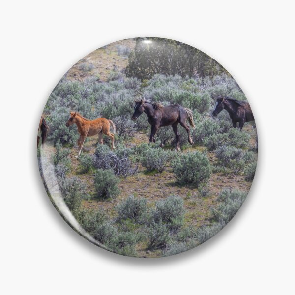 Item preview, Heading for the Water Hole - South Steens Mustangs 01007 designed and sold by Kristina Rinell.