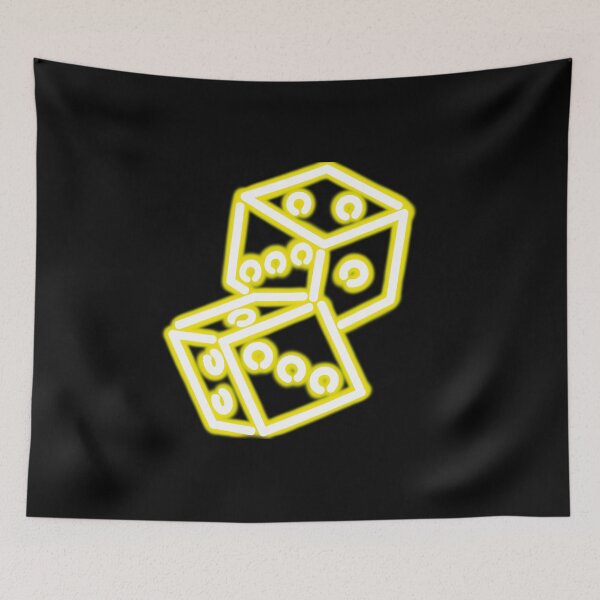 Item preview, Neon yellow dice lights doodle designed and sold by sraj3817.