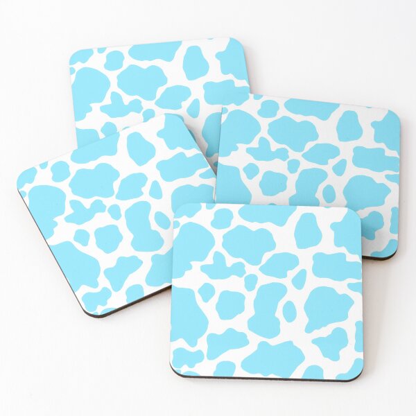 Item preview, blue cow print mask designed and sold by elliesart-.