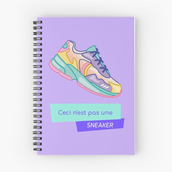 Item preview, Ceci n'est pas une Sneaker Rene Magritte Classic 90s 80s Retro Tennis Shoe Fun Crep Bright Pastel Surrealist Artwork   designed and sold by CreatedbyJR.