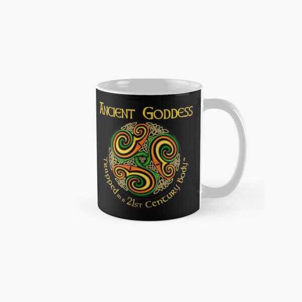 Item preview, Celtic Spiral Yellow with Ancient Goddess Slogan designed and sold by Karen O'Maxfield.