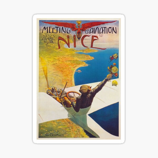 Item preview, Nice, France, Vintage Travel Poster designed and sold by vintagevivian.